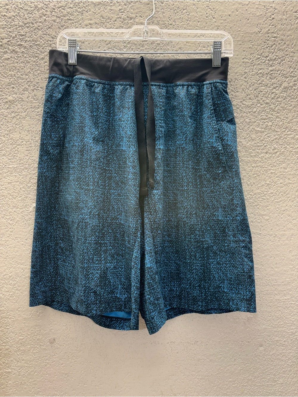 lululemon athletica Teal-Patterned Drawstring Swim Trunks